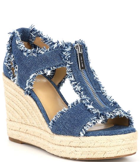 michael kors shoes wedge|michael kors denim wedges.